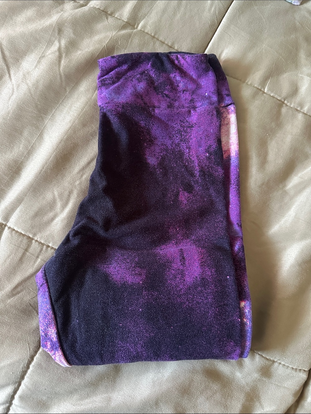 Tween Lularoe Purple Tie-Dye Leggings